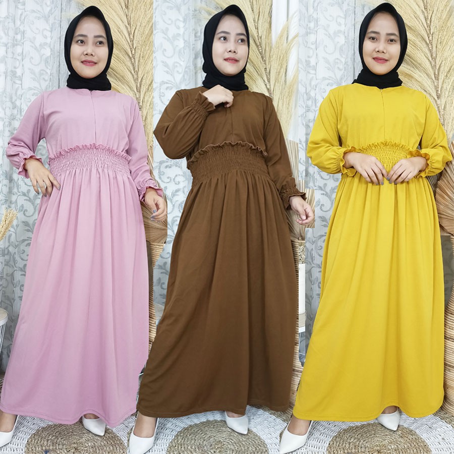 GAMIS BUSUI LEIA PINGGANG KARET carlinafashion