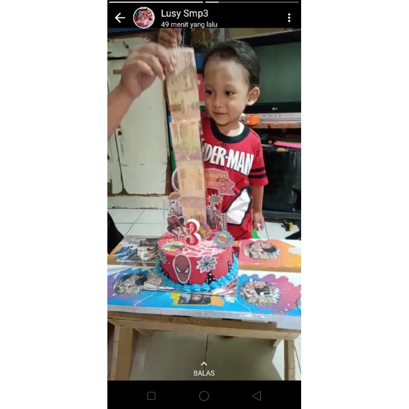 MONEY CAKE KUE TART SPIDERMAN KUE TART KARAKTER KUE ULANG TAHUN