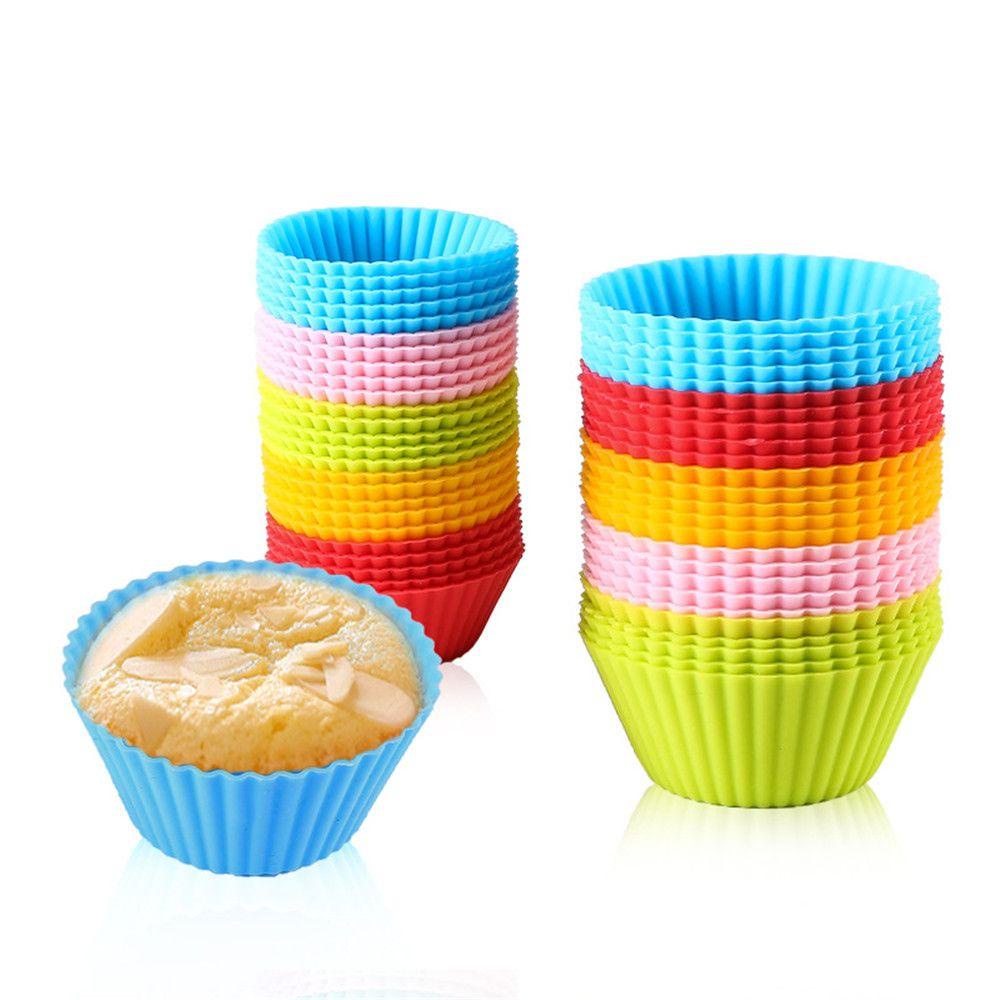 Suyo Muffin Cupcake Mold Liner Candy Colors Bakeware Maker Cetakan Kue Bulat