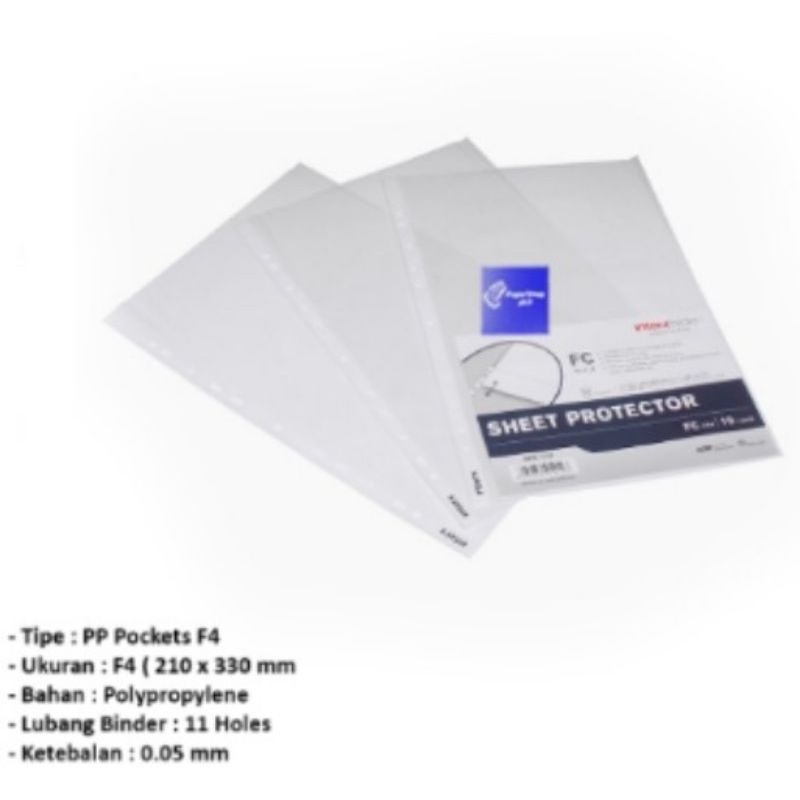 

Sheet Protector ukuran A4 & F4 (10 pcs)