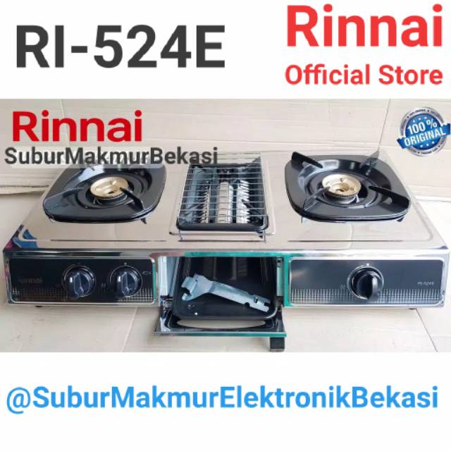 Kompor Gas Rinnai 3 Tungku RI-524E