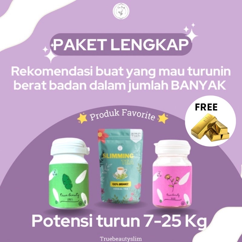 PAKET OBAT DIET EXTRA STRONG ! PELANGSING HERBAL ! Turun 5-10 KG dalam 1 Bulan  ISI ( Pelangsing Perut - Teh Diet - Penahan Lapar)  FREE MINI GOLD