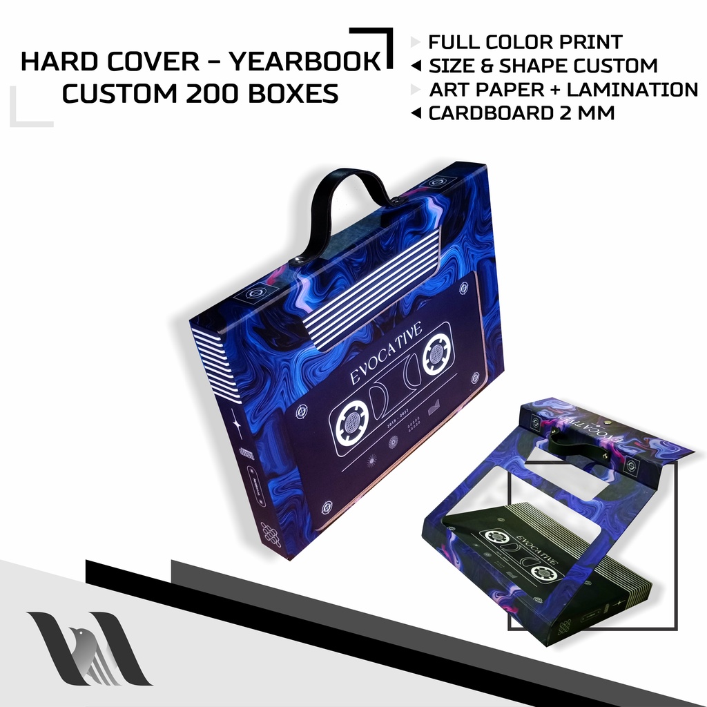 HAMPERS GIFT BOX - HARDBOX - HARD COVER YEARBOOK - CUSTOM PRINTING LAMINASI - SPOT UV - FOIL STAMP H