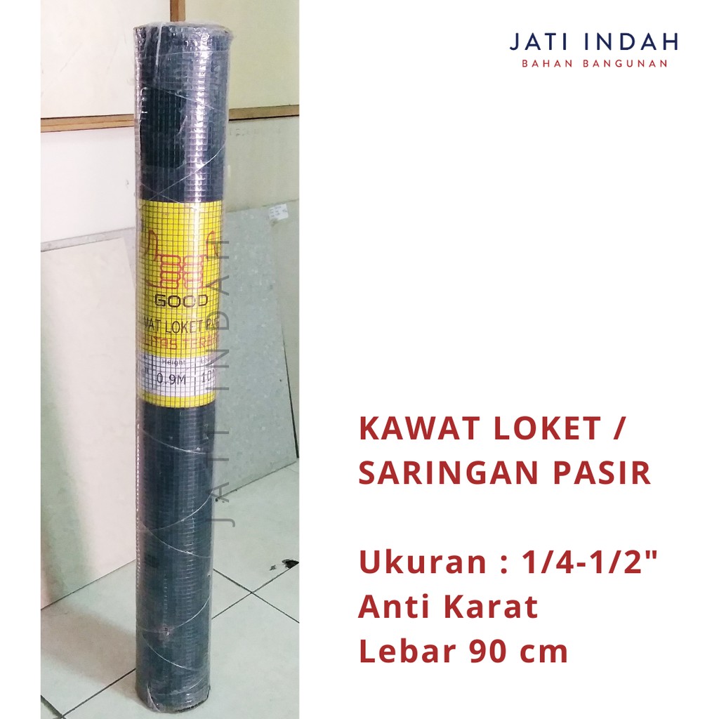 Kawat Loket Ram Hijau Saringan Pasir 1/4 dan 1/2 inch Per