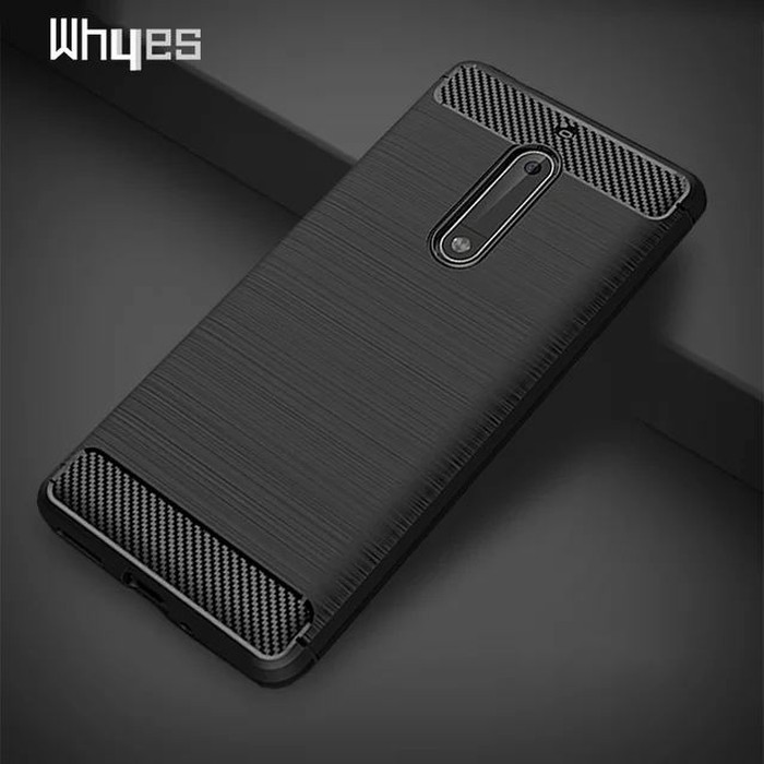 Softcase TPU Carbon Fiber Armor Slim Case Cover Casing HP Nokia 5
