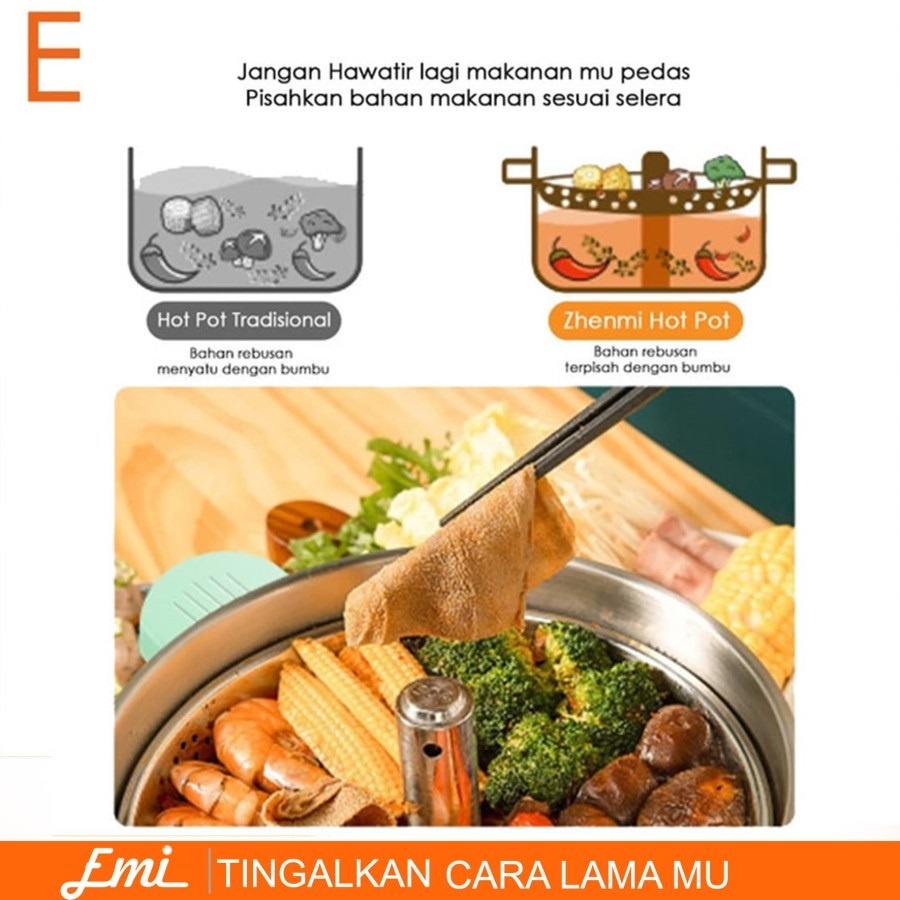 ZHENMI H3 Hot Pot Steamer Listrik Multifungsi 4L