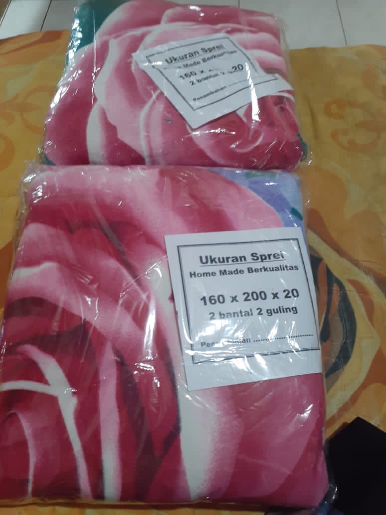 Sprei Bahan Katun Motif Tosca Bunga Termurah Ukuran Lengkap 120, 160 Dan 180