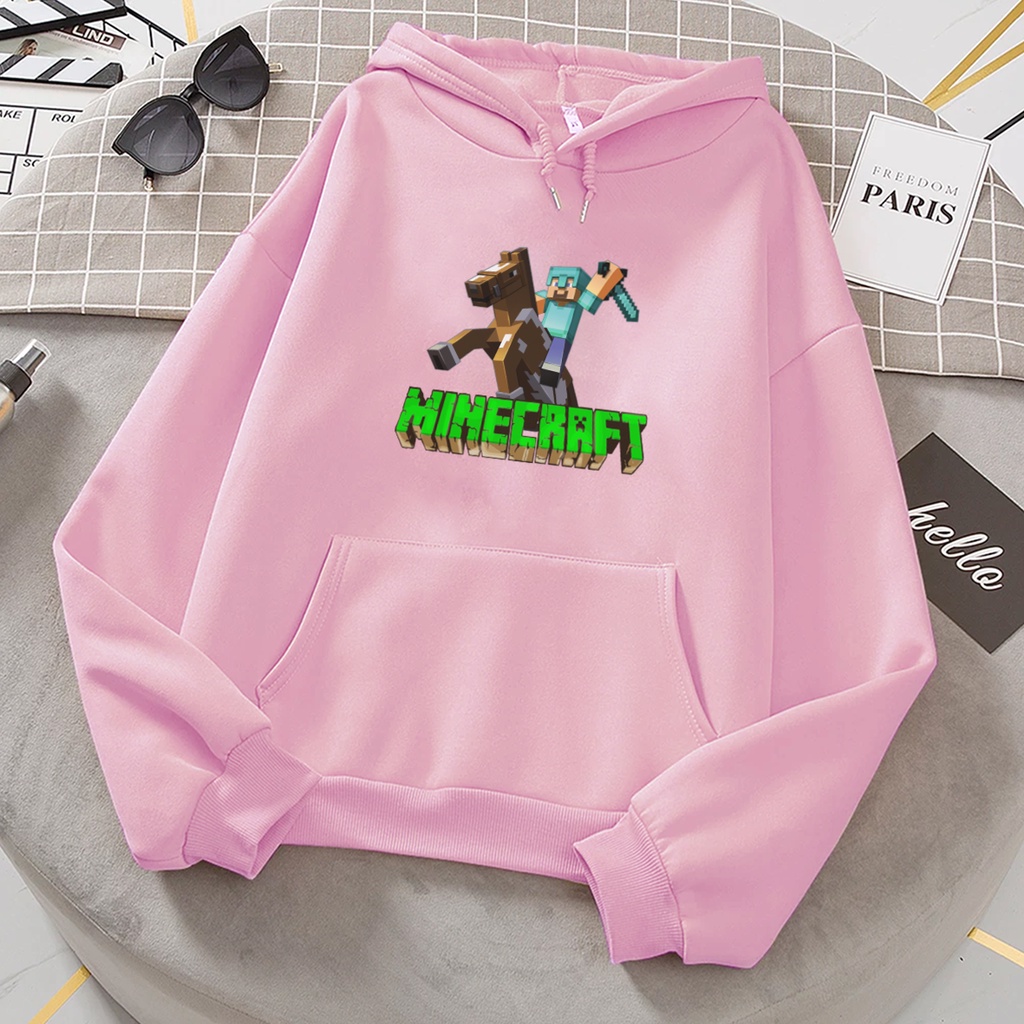 Sweater hoodie anak perempuan HORSE OF MINECRAFT baju anak cewek cowok