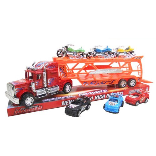 Truck Trailer Mobil Mobilan Sepeda Motor Harley Kado Hadiah Anak Best Seller