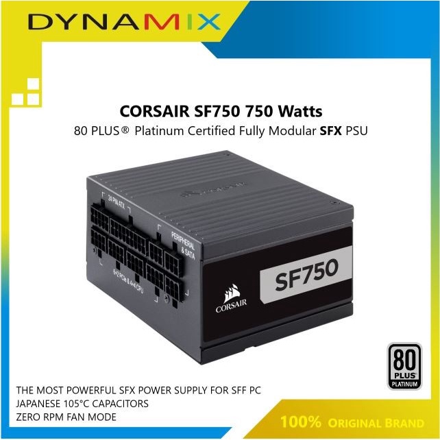 Corsair SF750 Power Supply 750 Watts 80 Plus Platinum - Fully Modular SFX GARANSI RESMI | PSU