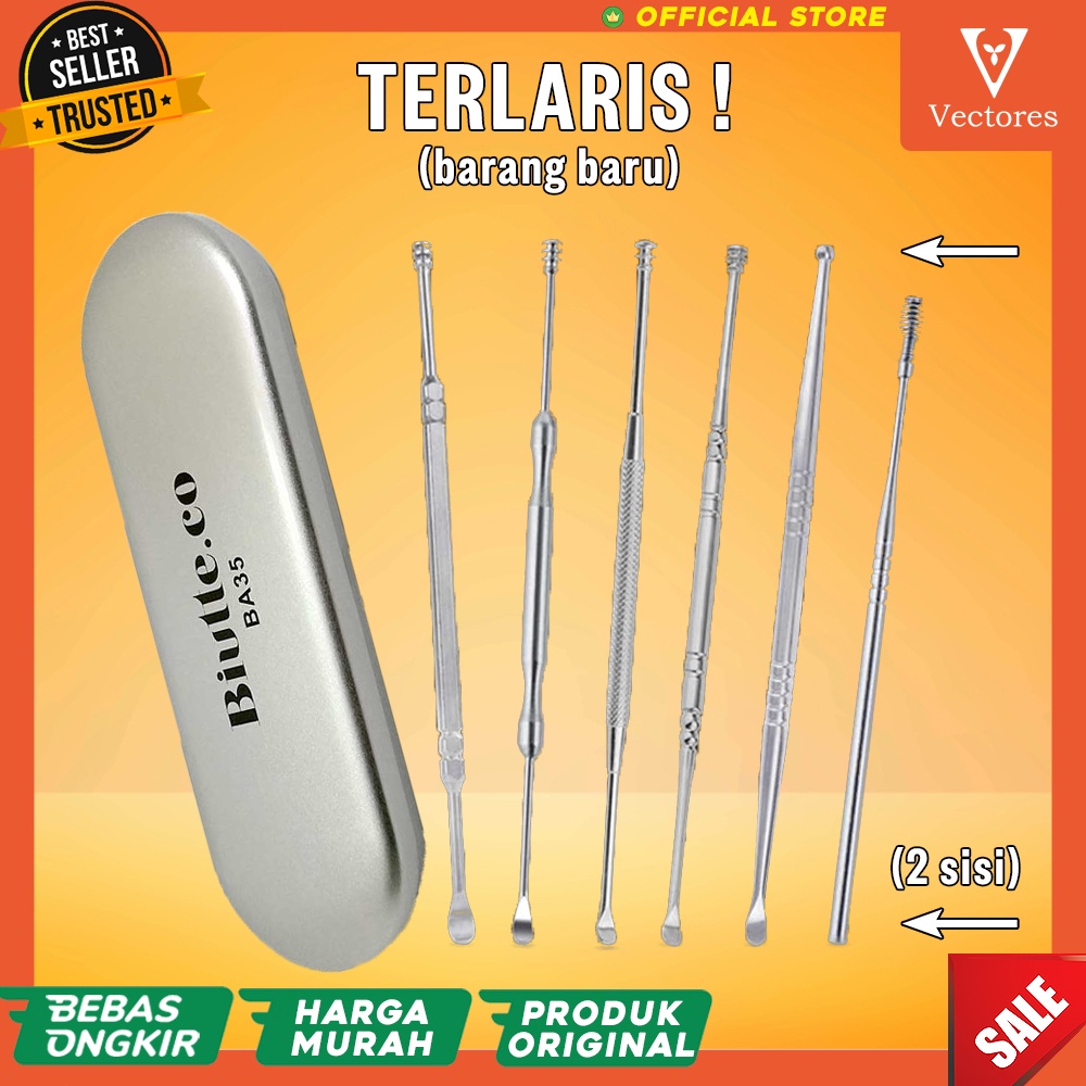 [ORIGINAL] Alat Korek Kuping Pembersih Telinga Earpick Earwax Remover Spoon Cleaner Ear Wax Murah Terbaru