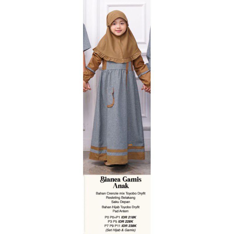 BIANCA GREY GAMIS ANAK NIBRAS sz P11