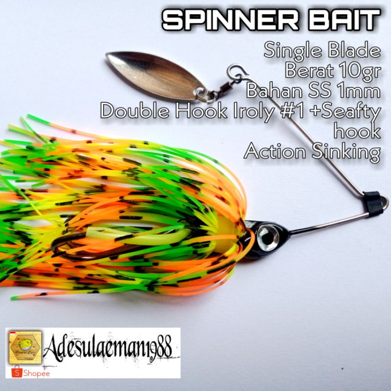 V Spinner Bait 10gr// Spiner Umpan Casting Gabus Toman