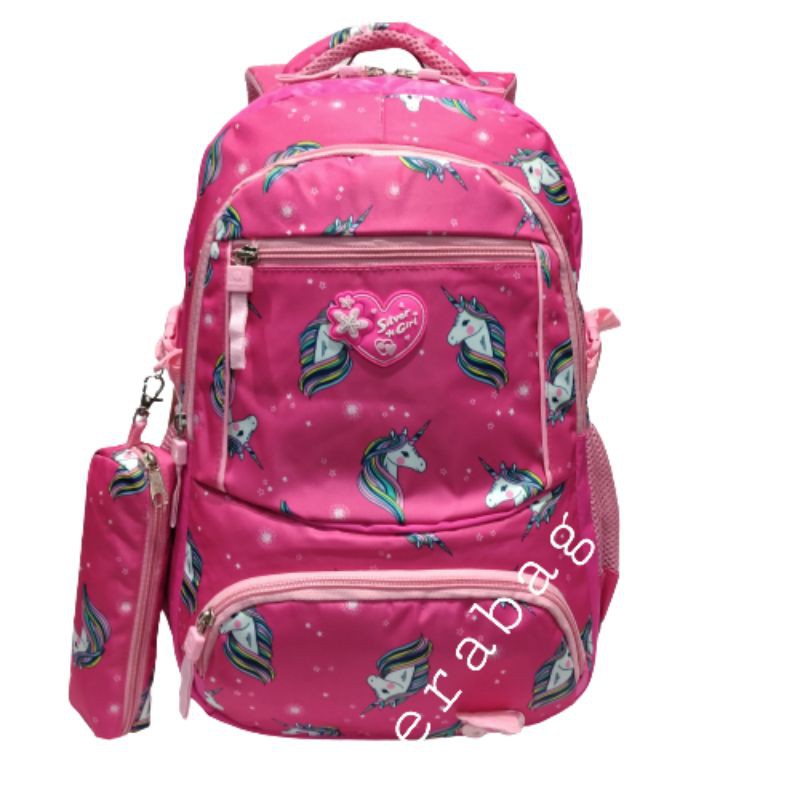 Tas ransel sekolah wanita remaja backpack kekinian Silver Girl by Alto Import Original 79460V1