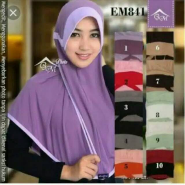 Jilbab/kerudung/hijab Serut kombinasi El-Nifa