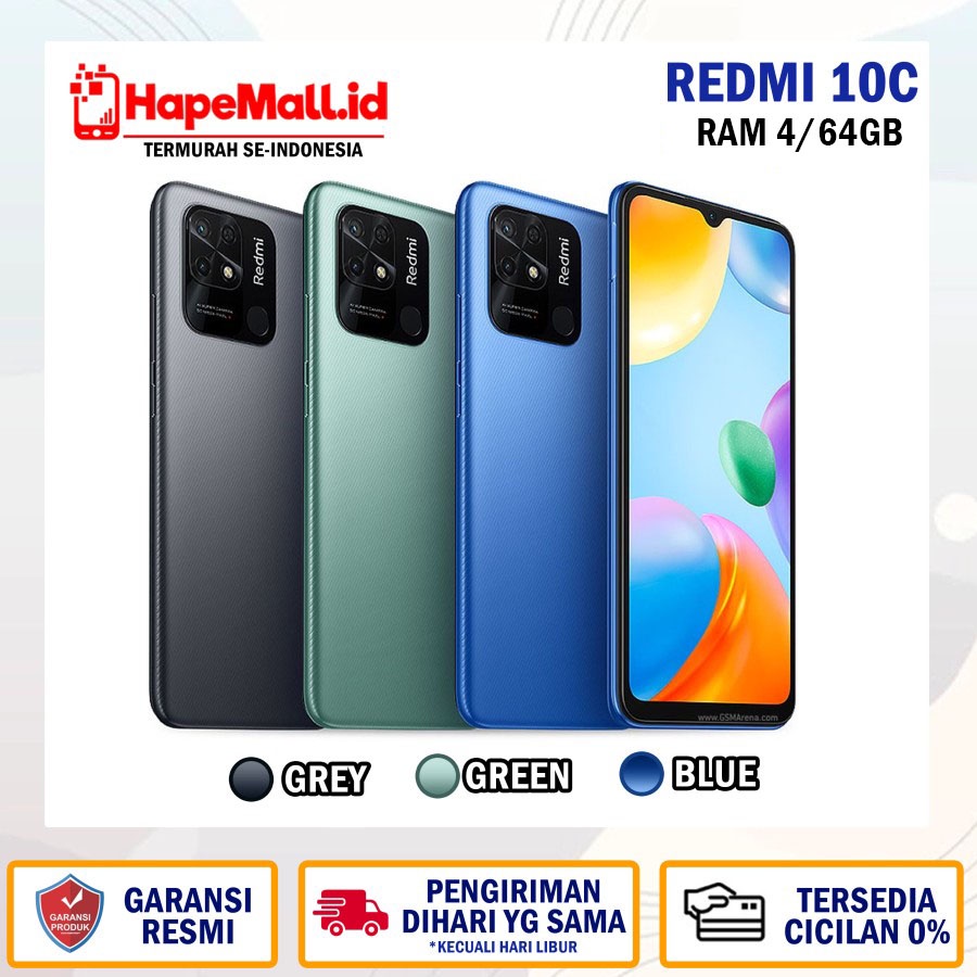 Xiaomi Redmi 10C Ram 4/128GB &amp; 4/64GB Garansi Resmi Xiaomi Termurah