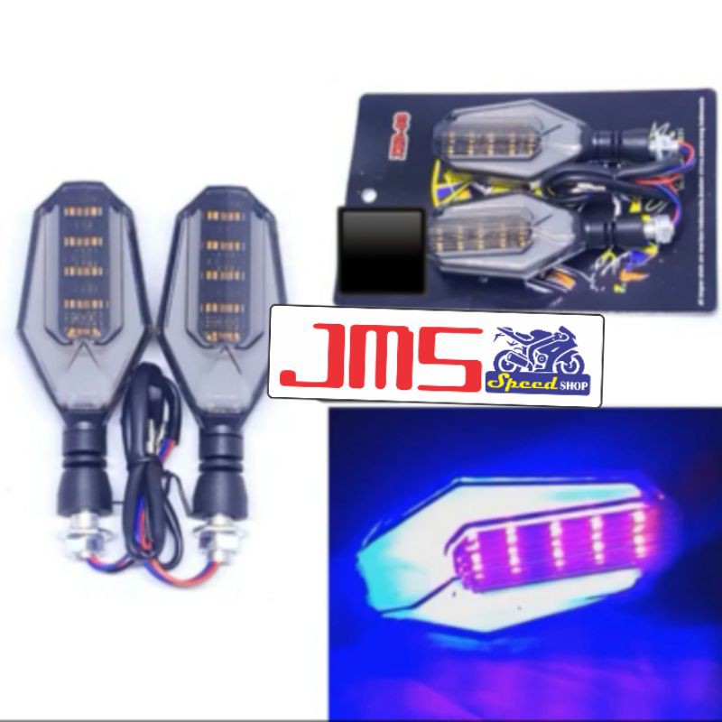 lampu sen led 03 lampu senja warna biru universal honda yamaha suzuki kawasaki vixion byson vario