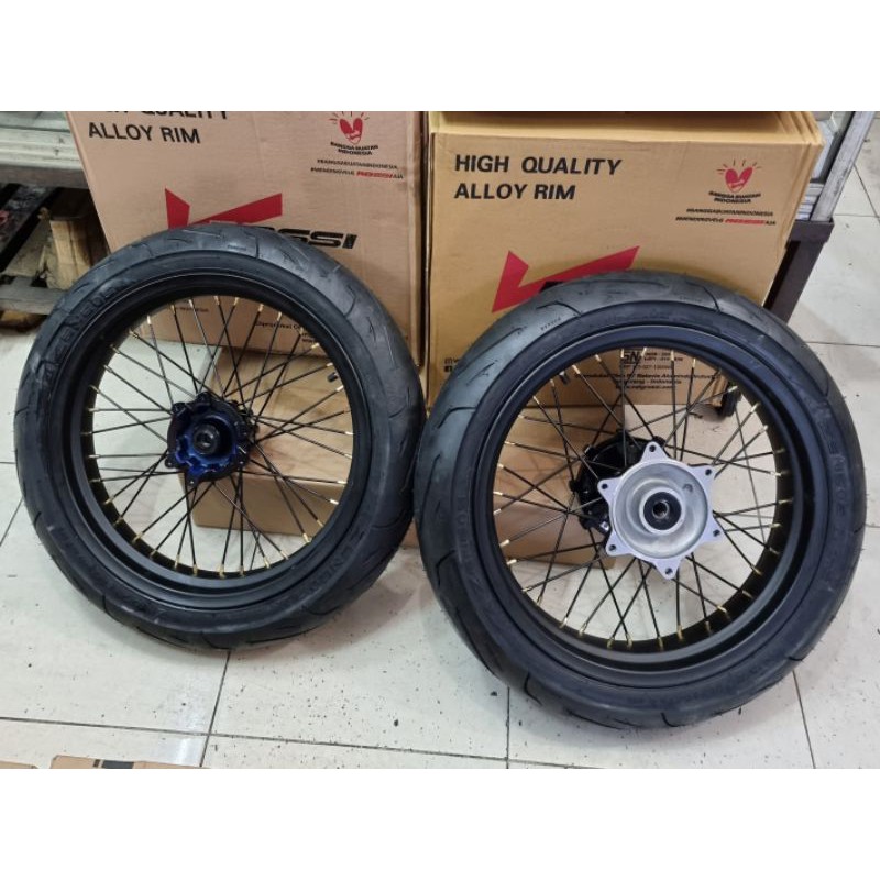 banset wheelset velg supermoto crf150 ring 17 17