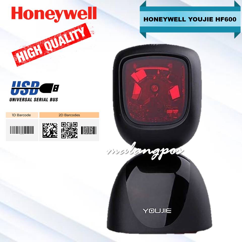 Honeywell YOUJIE HF600 2D Scanner Presentation Barcode EFAKTUR QR Code