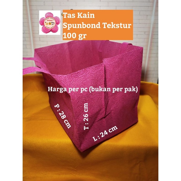 

Tas Kantong Bingkisan Souvenir Gift Bag Pink Tekstur 28 x 24 x 26