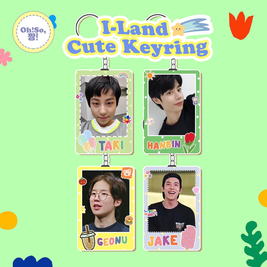 I-LAND ENHYPEN CUTE CLEAR KEYRING KEYCHAIN GANTUNGAN KUNCI