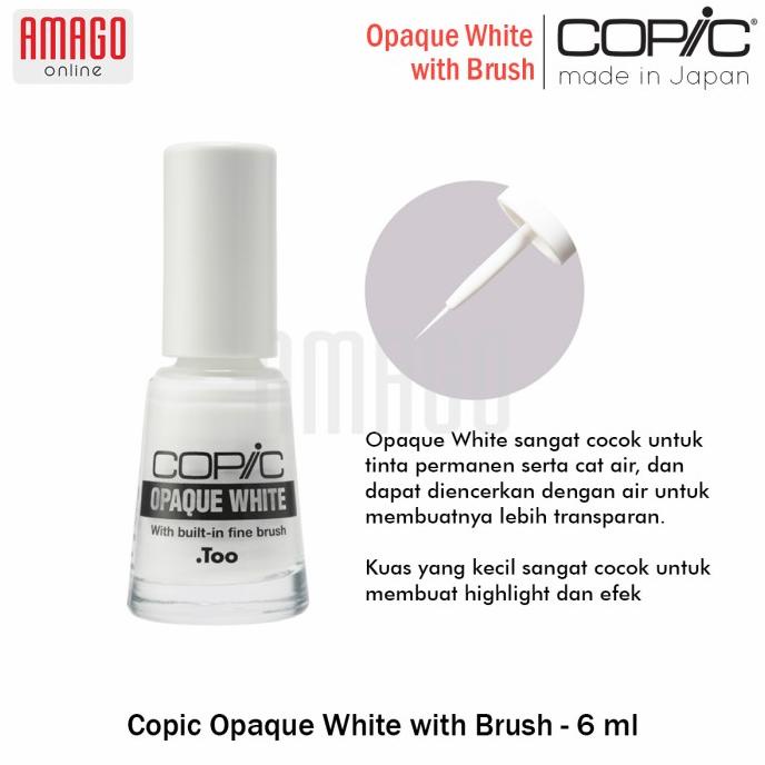 

Office & Stationery | Alat Tulis | Copic Opaque White Ink With Brush - Tinta Putih Susu - 6 Ml - Cow004 | Best Seller