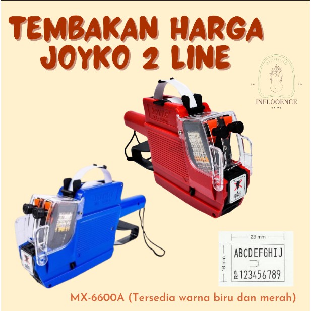 

Pencetak Harga / Tembakan Harga / Label Joyko 2 line