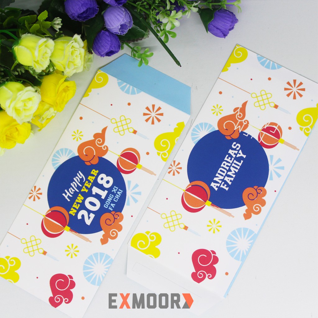 

Angpao Imlek Custom Nama Desain Awan & Lampion