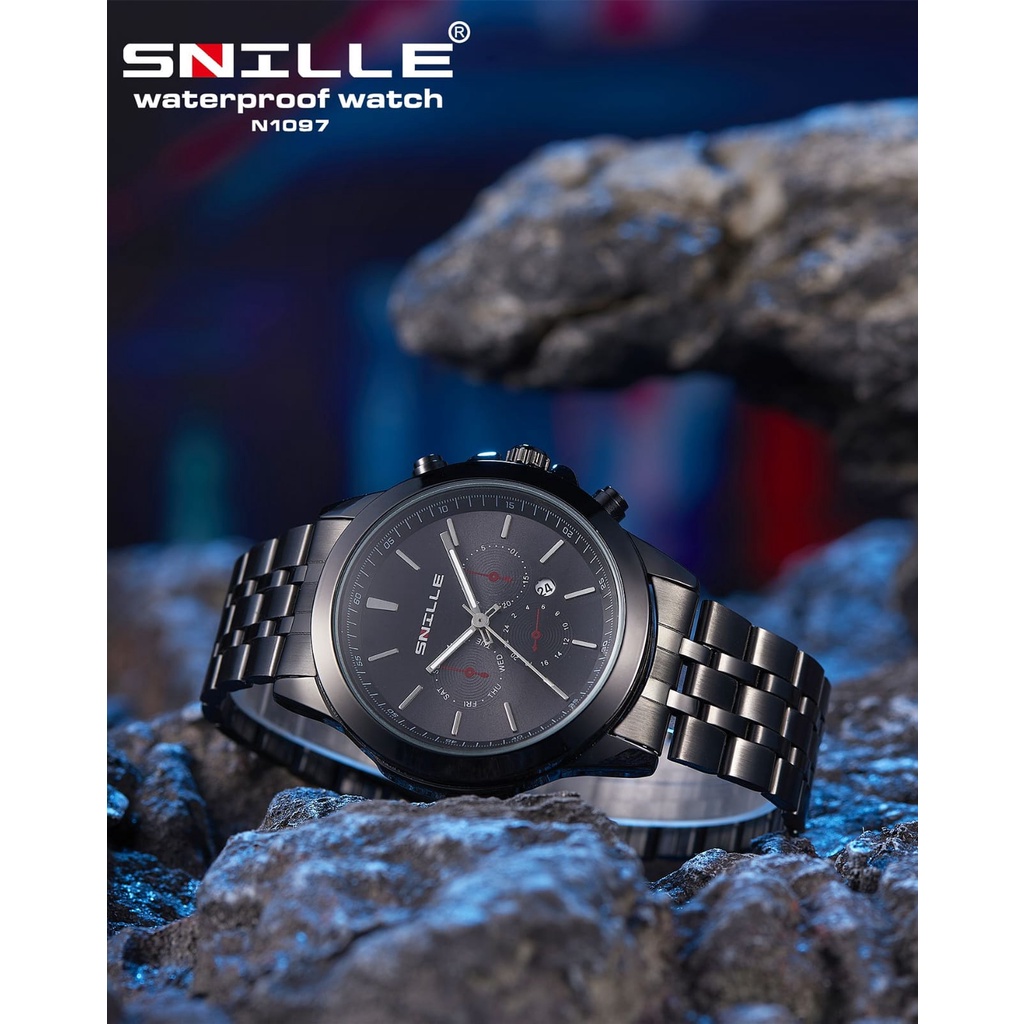 JAM TANGAN PRIA SNILLE WATCH ORIGINAL TYPE N1097/ JAM TANGAN PRIA STAINLESS STELL/ JAM TANGAN PRIA TANGGAL AKTIF