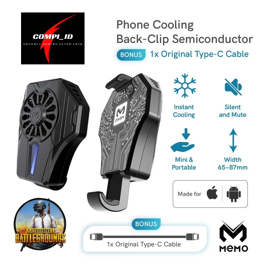MEMO DL01 Fan Cooler Radiator Pendingin HP Cooling Fan Gaming