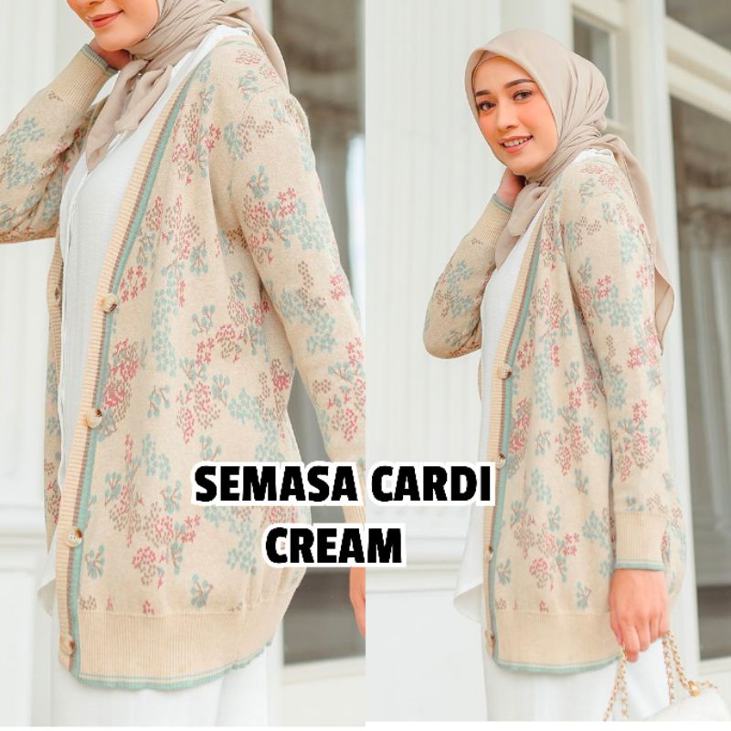 Semasa Cardigan by muda official / semasa cardigan muda official cream LXL