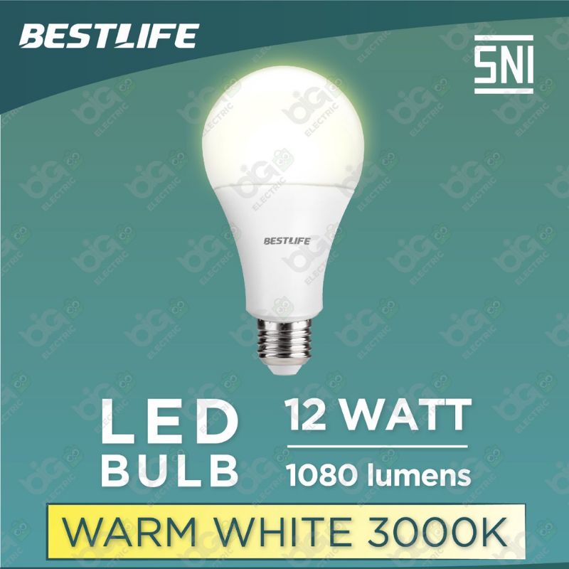 LAMPU LED BULB AMAN DIKIRIM 12 WATT 3000K BESTLIFE BL-LED-BULB-12W-A65 LAMP BOHLAM