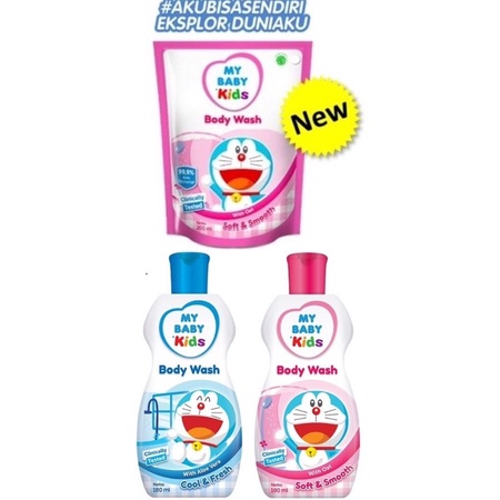 My Baby Kids Body Wash Refill Pouch Bottle - Mybaby Sabun Mandi Anak Botol 180ml My Baby Sabun Mandi Anak Kemasan isi ulang 200ml