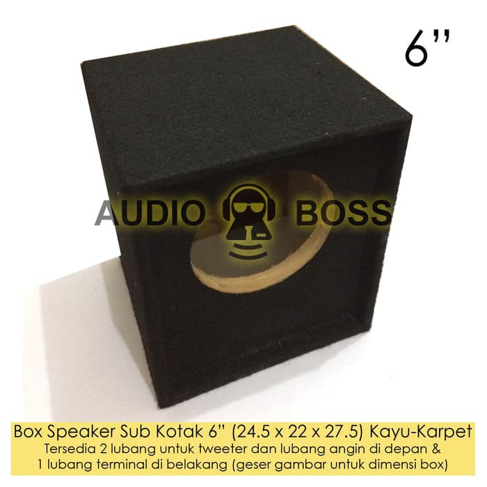 Paket box Boks Speaker Salon sub kotak 6 6 in lubang angin terminal