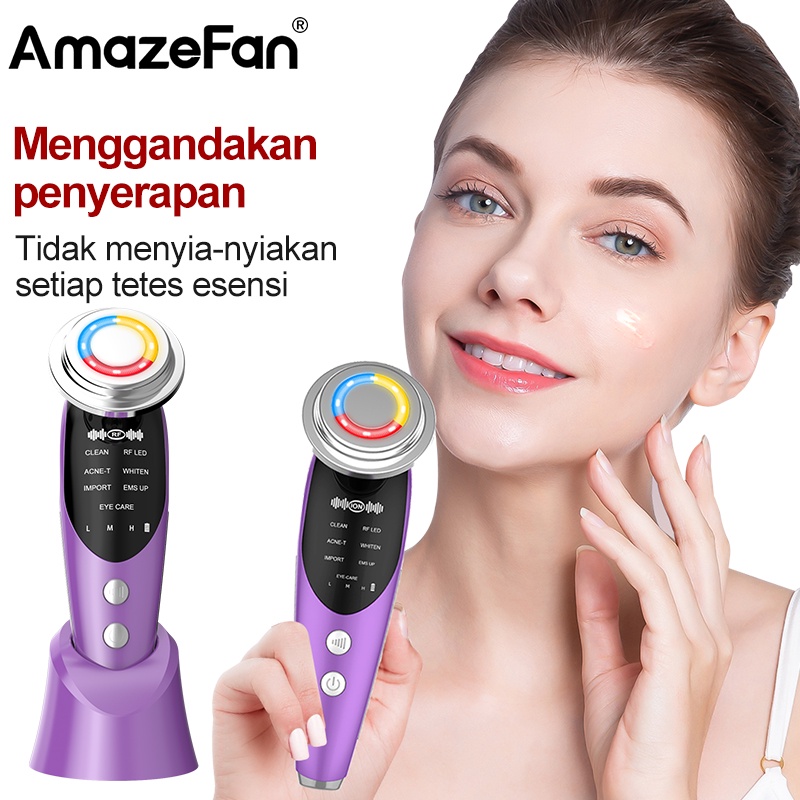 AmazeFan Alat Setrika Esensi Pemutih Alat Impor Serum Anti Penuaan Pemijat Wajah Serum Facial Pelangsing Wajah Lifting Massager Perbaikan Jerawat Mesin Rf