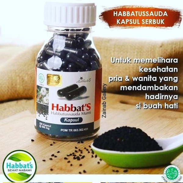 [ORI] Habbatussauda Serbuk isi 200 Kapsul | PT Habbatussauda Int | Jamin Original
