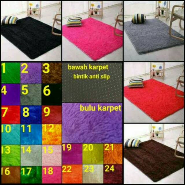 Karpet Bulu Rasfur Matras Busa 200x150x2cm