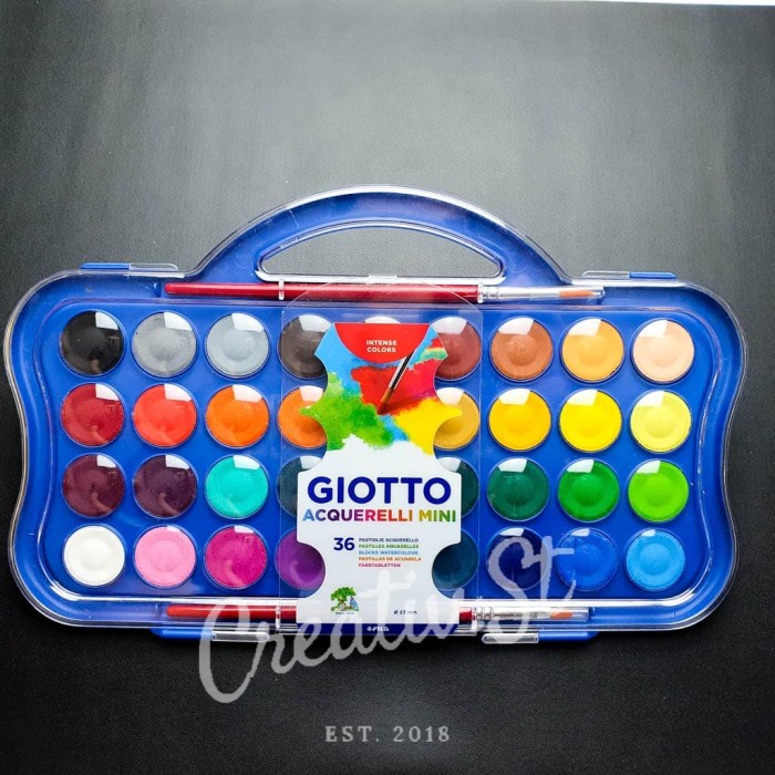 

Giotto Acquerelli MINI 36 Warna Cat Air 23 mm Padat Giotto