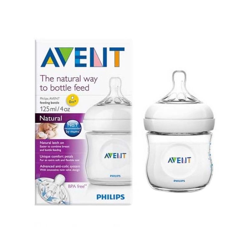 Philips Avent Natural Botol Susu wide neck 125 ml &amp; 260 ml Philips Avent Bottle Philip Avent natural