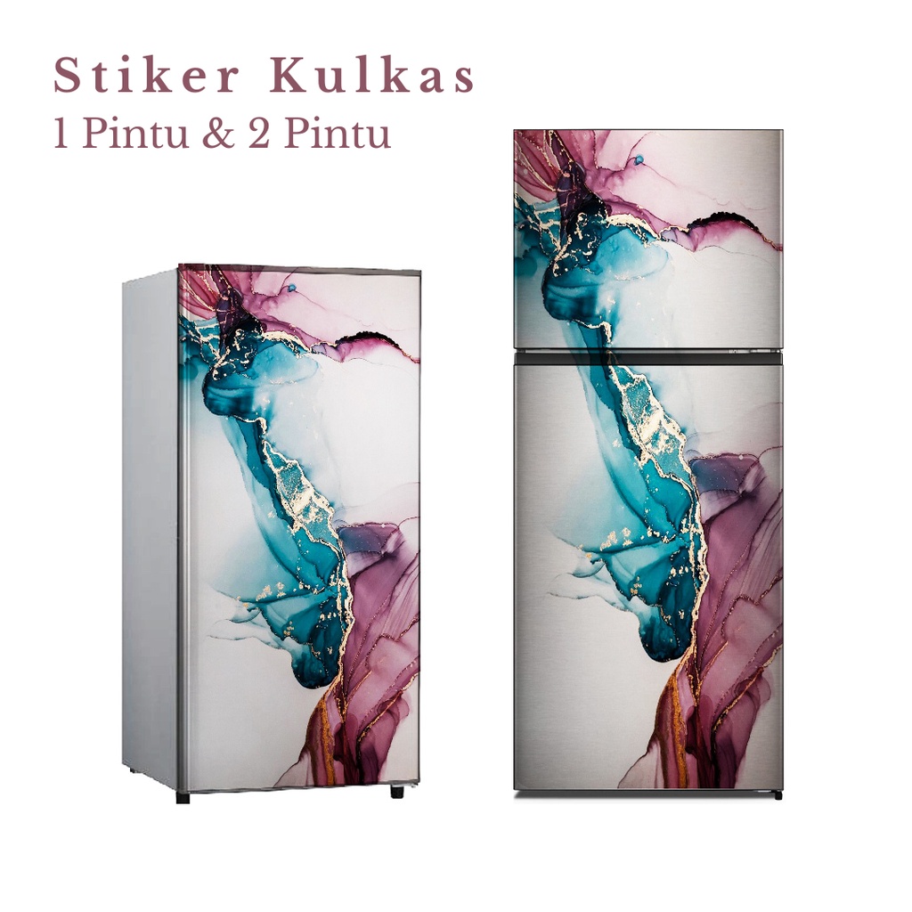 Stiker Kulkas 1 Pintu dan 2 Pintu Motif Marmer Kode MR-2 - FX