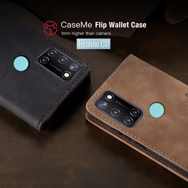 Flip Case Realme C17 Original CASEME Leather Wallet Casing Realme C17 / Caseme Realme C17 Caseme Realme C17