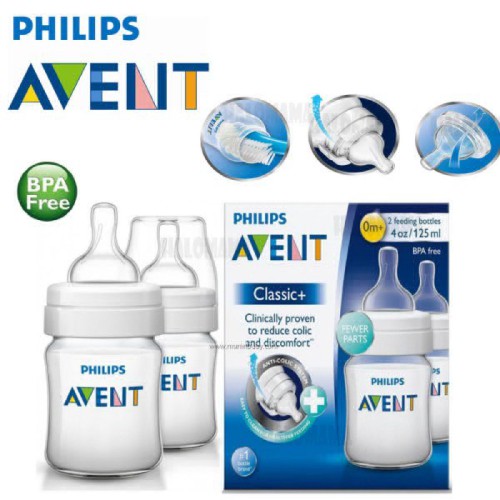 Botol Avent Classic 125ml - 2pcs - Botol Susu Bayi