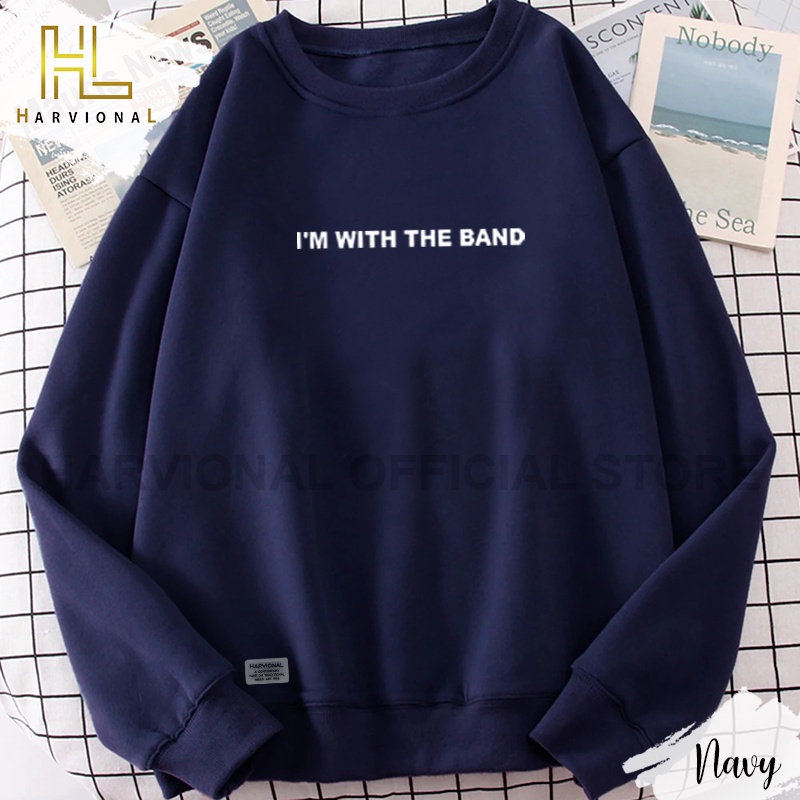 Parisdivarious Sweater Hoodie Sweatshirt Crewneck Im WithThe Band Bahan Fleece Size S - XXL (Pria &amp; Wanita)