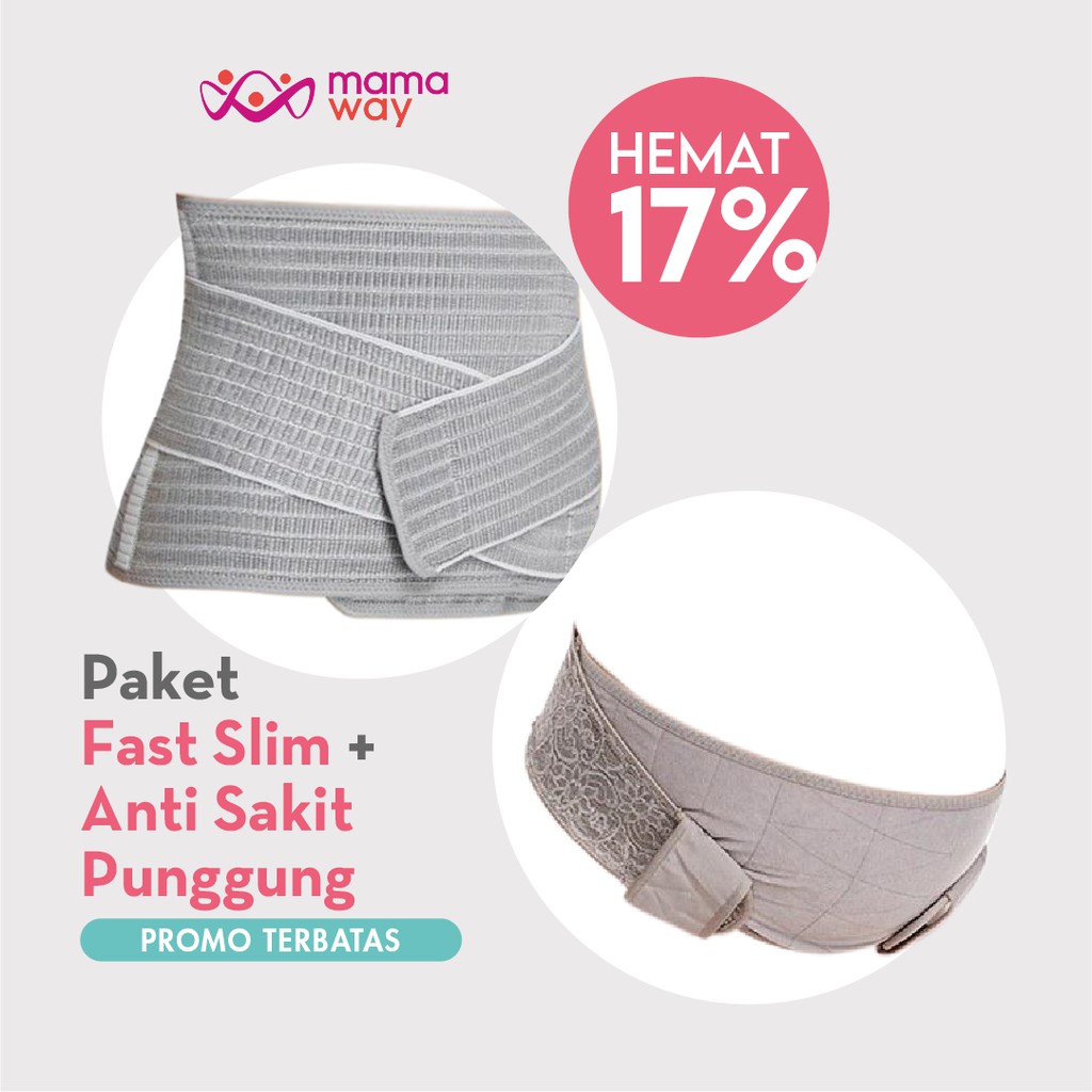 

Mamaway [Paket Fast Slim + Anti Sakit Punggung] Nano Bamboo + Ergonomic Maternity Support Belt