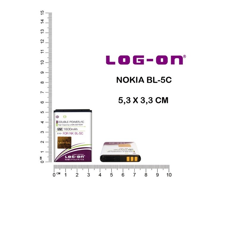 Baterai LOG-ON BL-4C / BL-5C Double Power LOG ON / IC