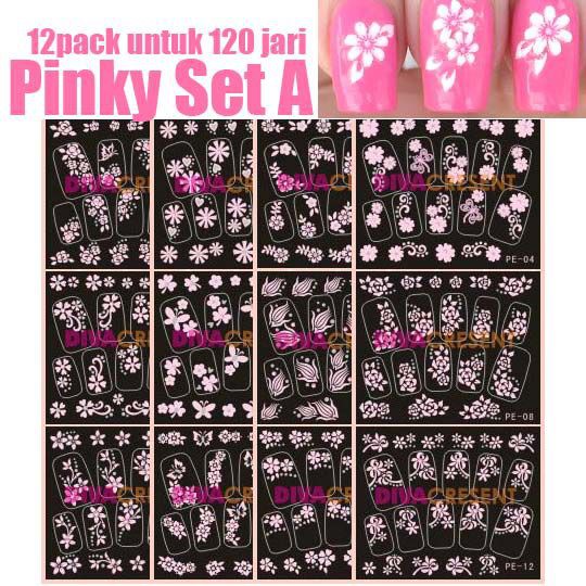 ISI 12 PACK NAIL ART STICKER PINKY SET B