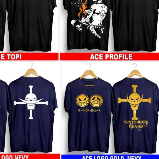 ❃ ACE /ONE PIECE/KAOS DISTRO ANIME - ACE LOGO NEVY ◊