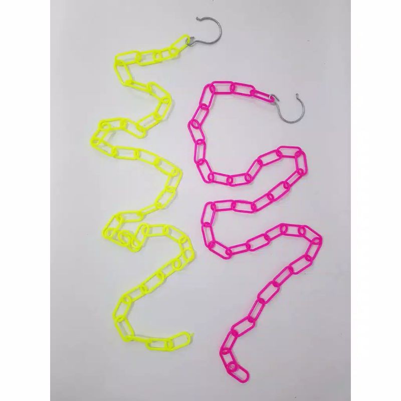 Rantai Plastik Gantungan Baju Hanger Rantai Plastik Gantungan Hanger Baju Display Gantungan Pakaian