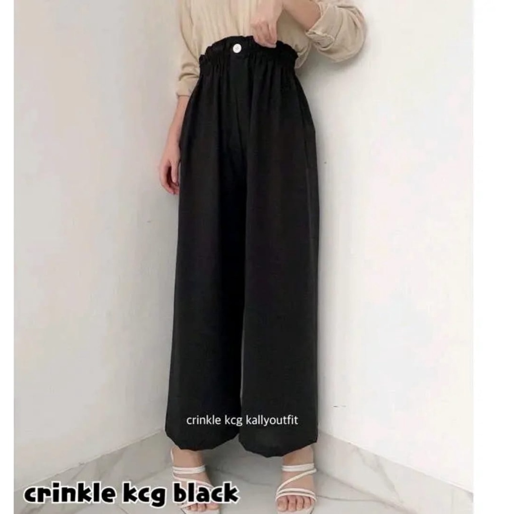 BEFAST - ZFS OOTD Celana Kulot KATRINA / FLOW CRINCLE AIRFLOW COMFY KULOT / Celana Panjang Casual Wanita / Bawahan Wanita / Celana Panjang Formal / Kulot Pinggang Karet Terlaris / Trendy / OOTD Remaja Kekinian Wanita