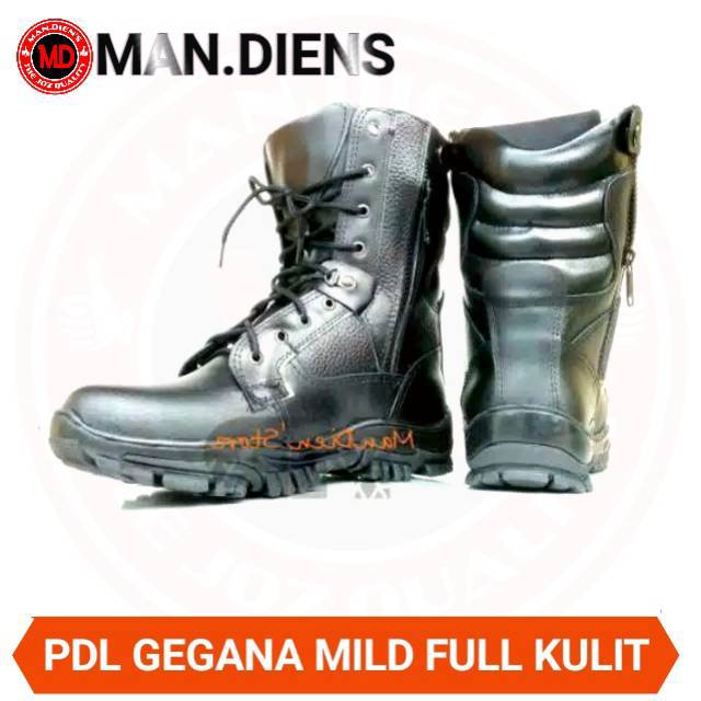 MANDIENS - Sepatu PDL Kulit Sapi Asli  Boots PDL TNI GEGANA Kulit Asli